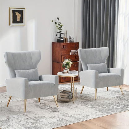 Metal Velvet Accent Chair, Living Room Armchair for Comfortable Everyday Seating detail image - detail view 26