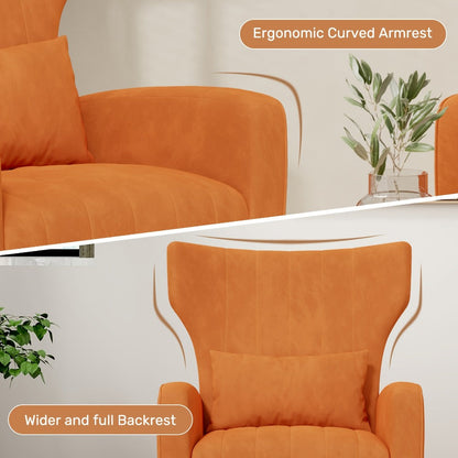 Metal Velvet Accent Chair, Living Room Armchair for Comfortable Everyday Seating detail image - detail view 7
