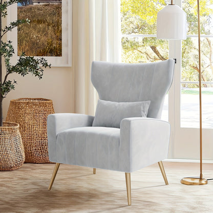 Accent Chair shown in the Light Grey option
