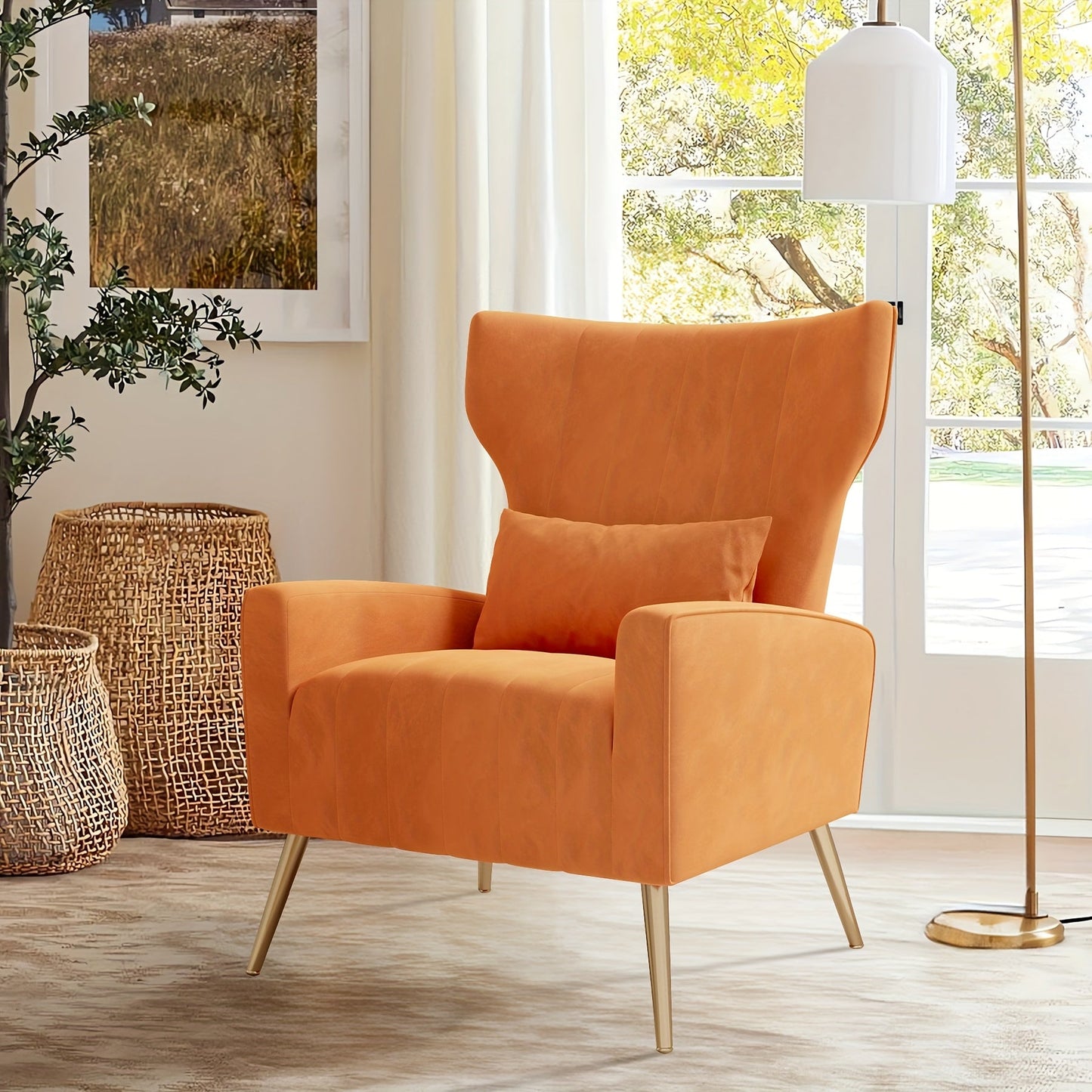 Accent Chair shown in the ORANGE option