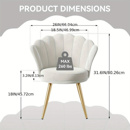 Metal Velvet Dining Chair with Multiple Color Options for Kitchen detail image