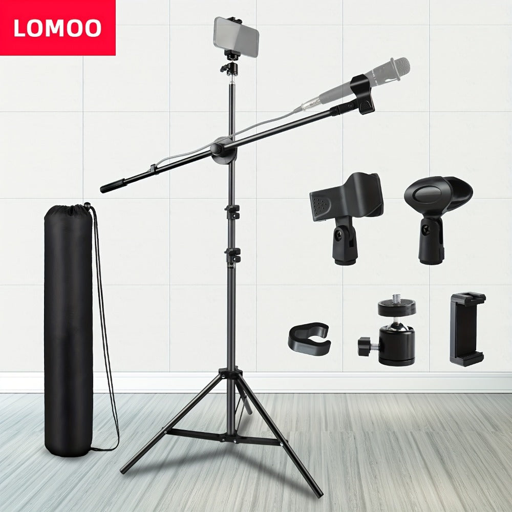 Microphone Boom Stand with 360-Degree Ball Head, XLR Port and Dual Clips detail image - detail view 10
