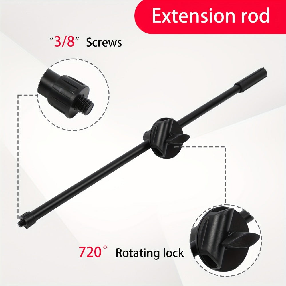 Microphone Boom Stand with 360-Degree Ball Head, XLR Port and Dual Clips detail image - detail view 7