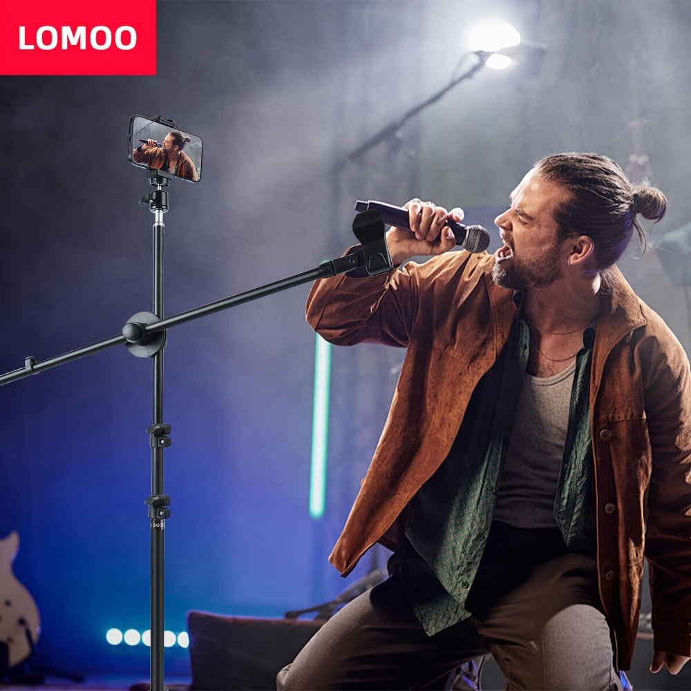 Microphone Boom Stand with 360-Degree Ball Head, XLR Port and Dual Clips detail image - detail view 9