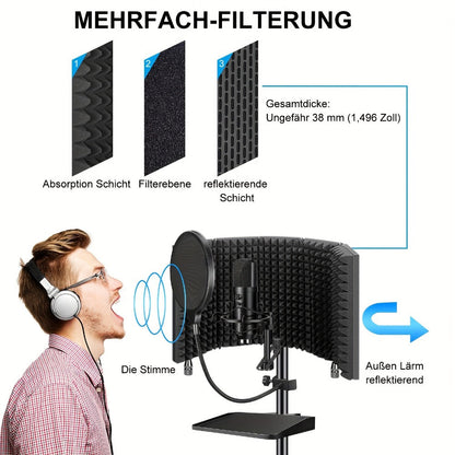 Microphone Isolation Shield, Condenser for Reducing Nearby Room Reflections Around A detail image - detail view 5
