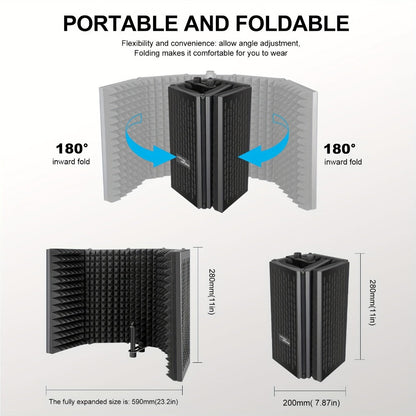 Microphone Isolation Shield, Foldable for Reducing Nearby Room Reflections Around A detail image