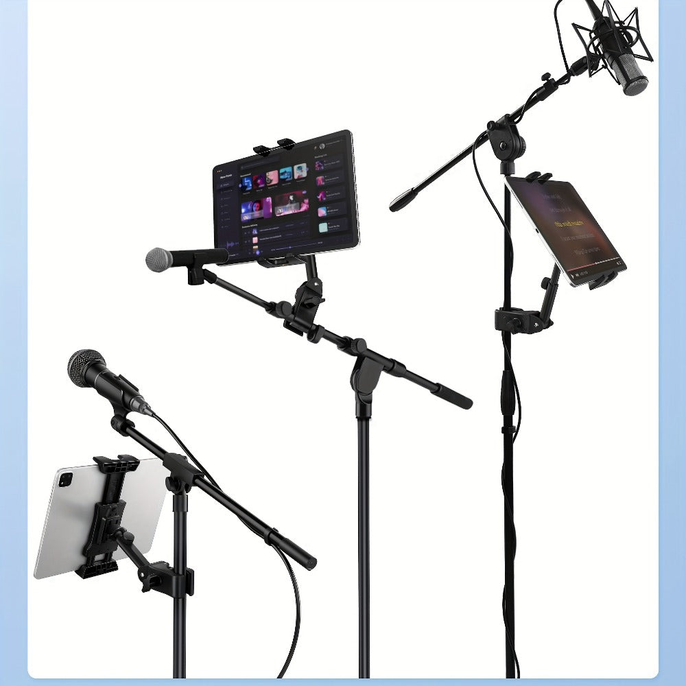 Microphone Stand Tablet Holder for 4.7 to 13.5-Inch Phones and Tablets detail image - detail view 4