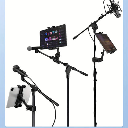 Microphone Stand Tablet Holder for 4.7 to 13.5-Inch Phones and Tablets detail image - detail view 4