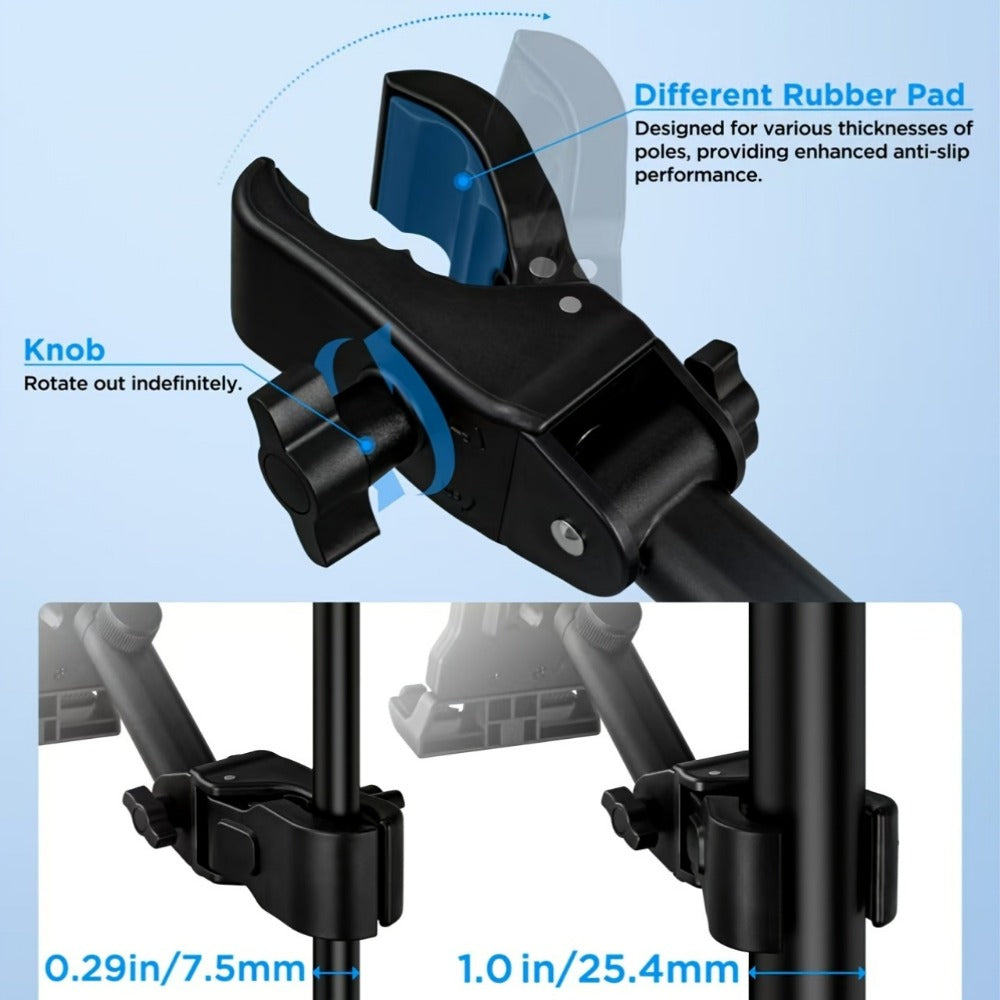 Microphone Stand Tablet Holder for 4.7 to 13.5-Inch Phones and Tablets detail image - detail view 6
