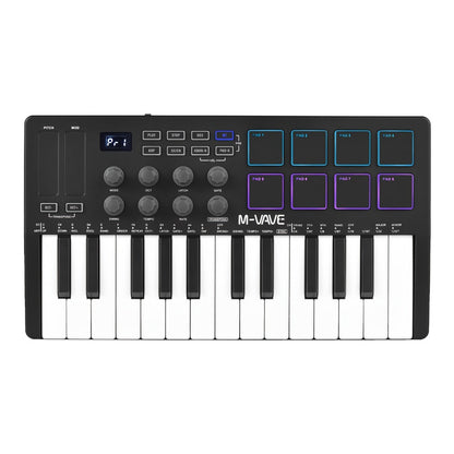 MIDI Pad Controller, RGB, Wireless, M-VAVE, 25-Key, Keyboard for Music Production detail image - detail view 3