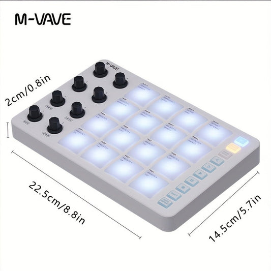 MIDI Pad Controller, Wireless, USB, M-VAVE, Portable for Music Production detail image