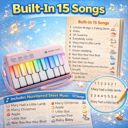 Mini Piano Keyboard, 36V, Portable, Electronic for Basic Music Play And Portable Beginner detail image - detail view 10
