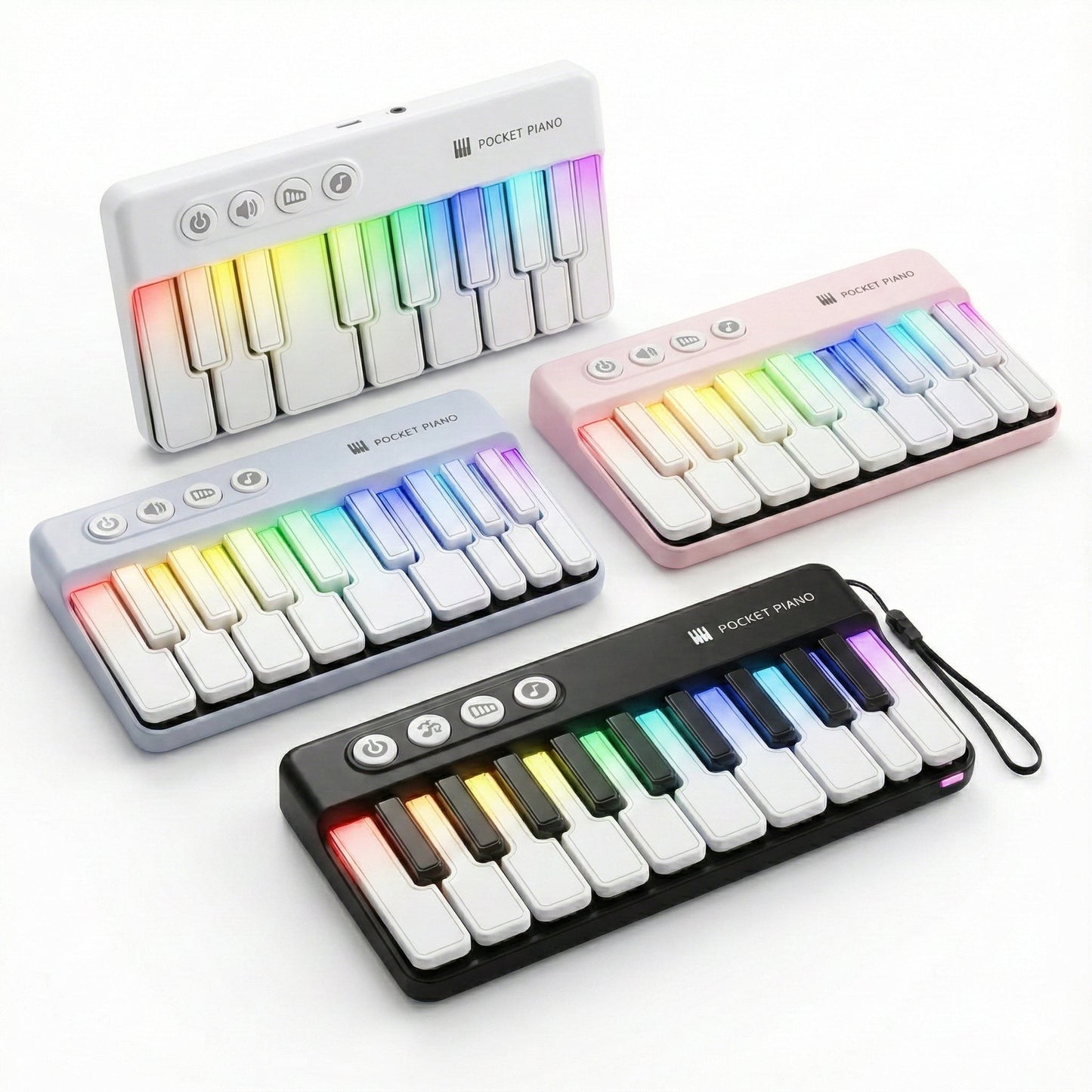 Mini Piano Keyboard shown in the White option