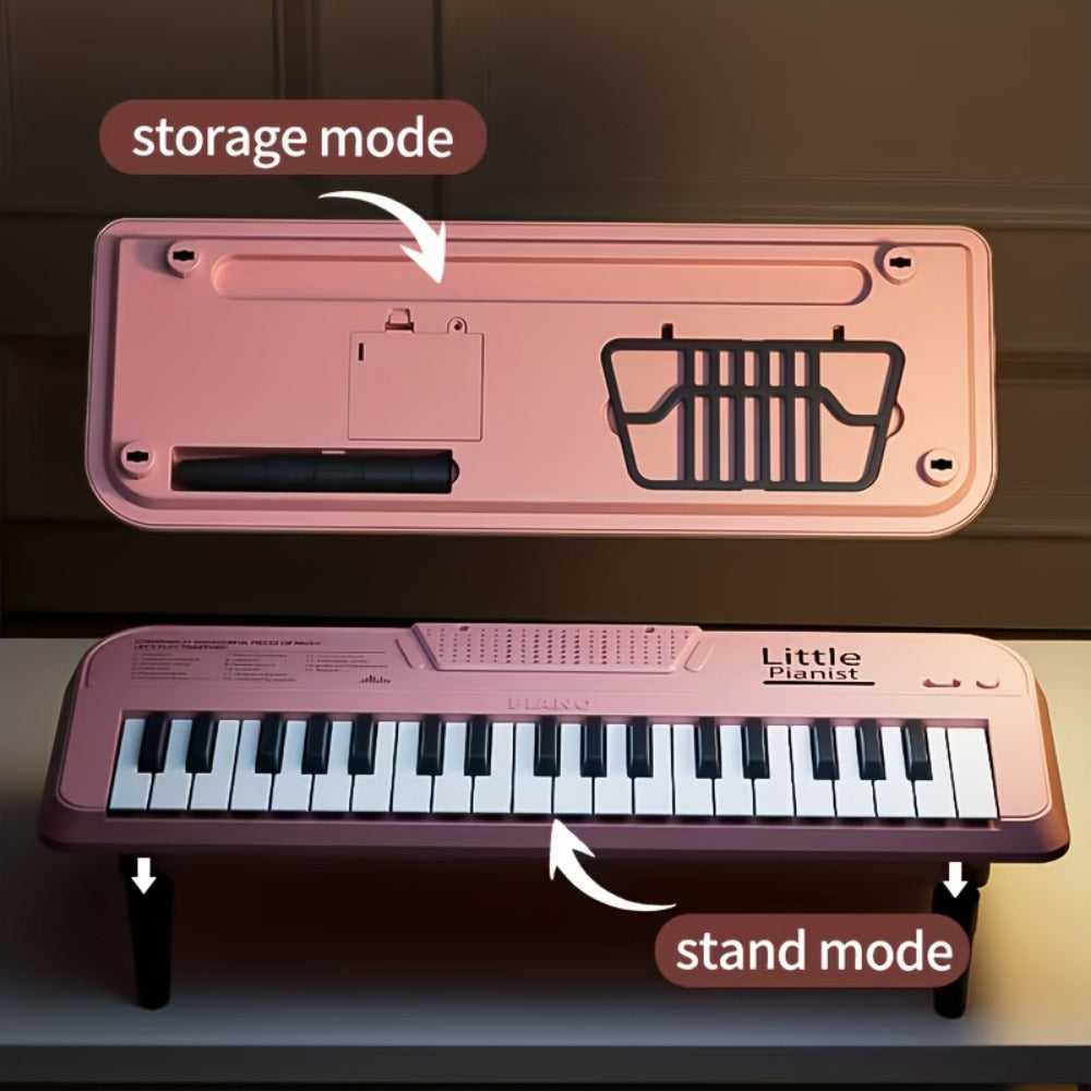 Mini Piano Keyboard, Blue, Portable, 37-key, Children for Basic Music Play And Portable detail image - detail view 10
