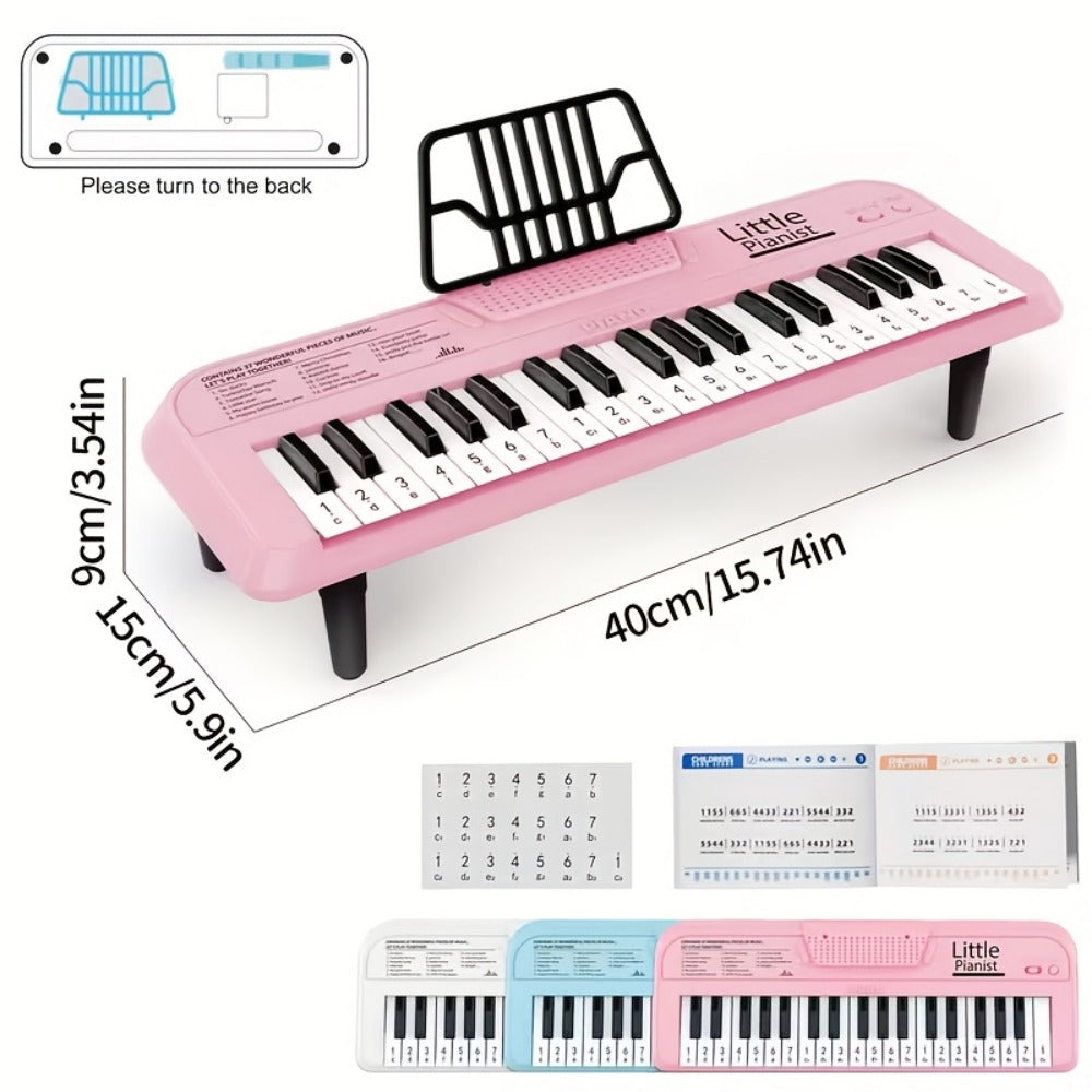 Mini Piano Keyboard, Blue, Portable, 37-key, Children for Basic Music Play And Portable detail image