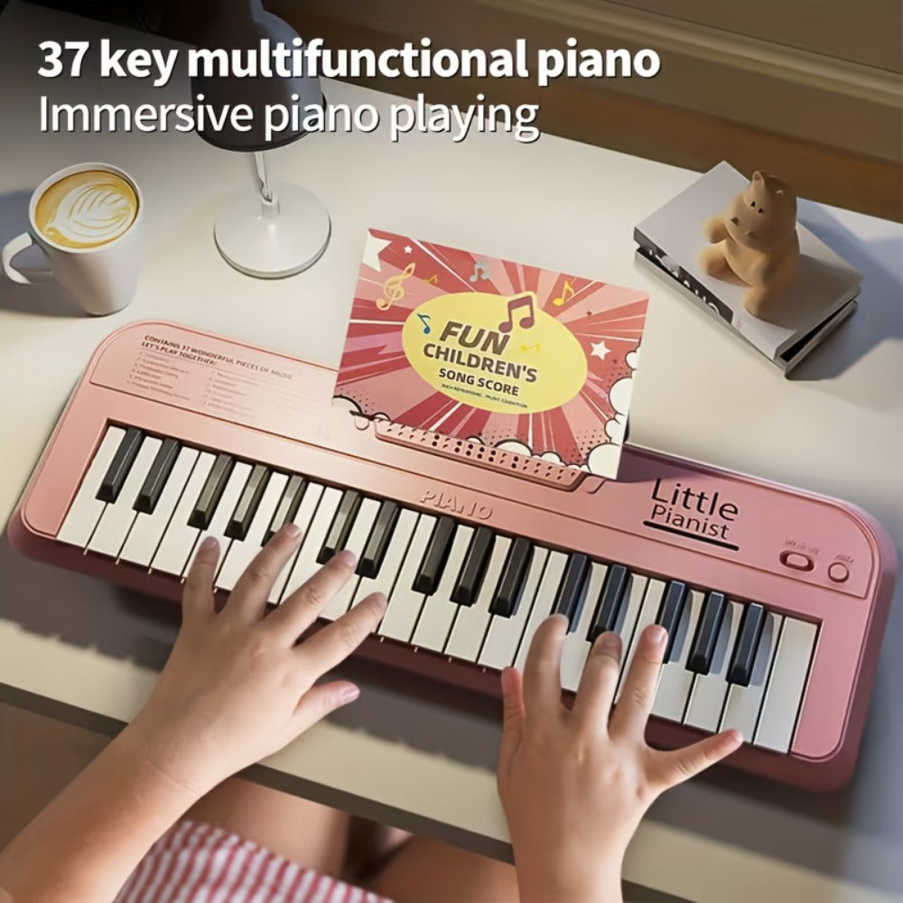 Mini Piano Keyboard, Blue, Portable, 37-key, Children for Basic Music Play And Portable detail image - detail view 6