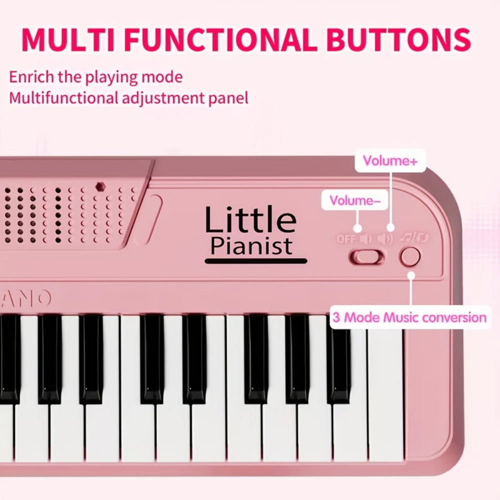 Mini Piano Keyboard, Blue, Portable, 37-key, Children for Basic Music Play And Portable detail image - detail view 9