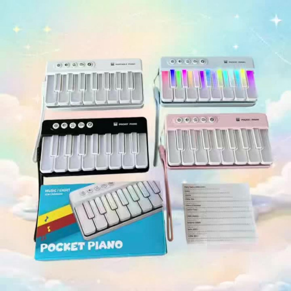 Mini Piano Keyboard, Pink ZJKDQFEN-1, Portable, Pocket-Sized for Basic Music Play detail image - detail view 10