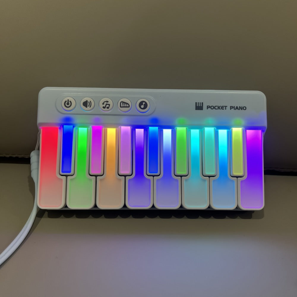 Mini Piano Keyboard, Pink ZJKDQFEN-1, Portable, Pocket-Sized for Basic Music Play detail image - detail view 5