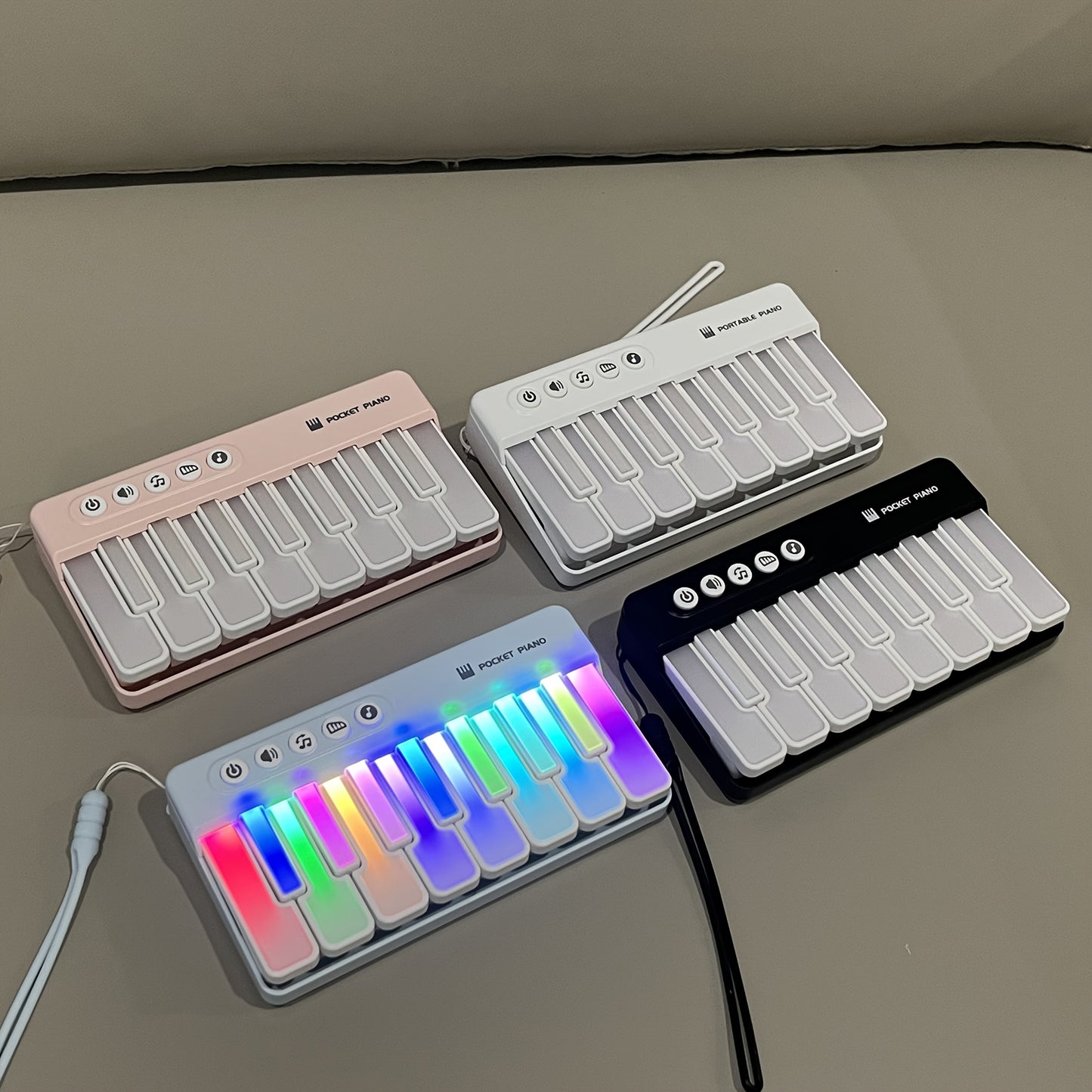 Mini Piano Keyboard shown in the Pink ZJKDQFEN-1 option