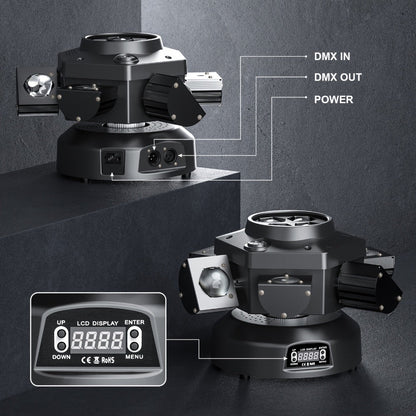 Moving Head DJ Light, Dynamic, RGBW, Wedding, Stage, 200W for Stage and Party Lighting detail image - detail view 6