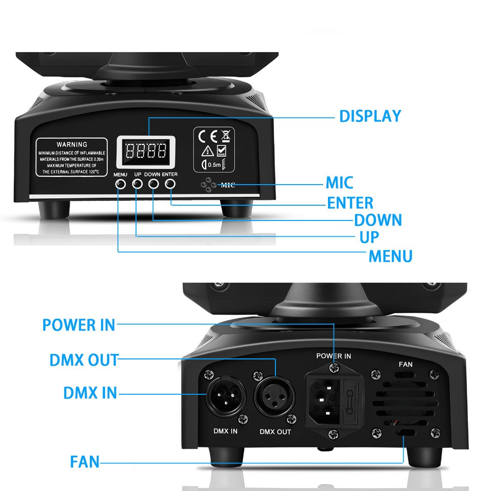 Moving Head DJ Light, RGBW, DMX Control, LED, Party for Stage and Party Lighting detail image - detail view 10