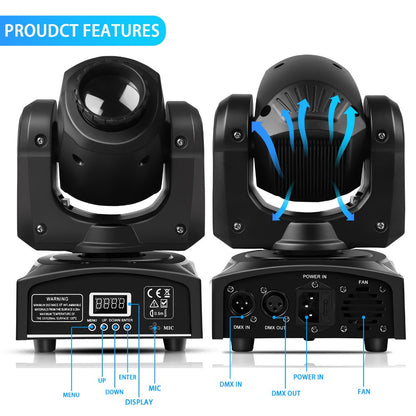 Moving Head DJ Light, RGBW, DMX Control, LED, Party for Stage and Party Lighting detail image - detail view 6