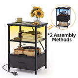 1pc-1 Drawer-Black