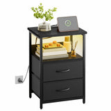 1pc-2 Drawers-Black