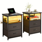 2pcs-2 Drawers-Black2