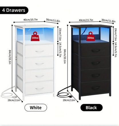 Multi-Drawer Nightstand with Charging Station for Practical Everyday Home Use detail image - detail view 33