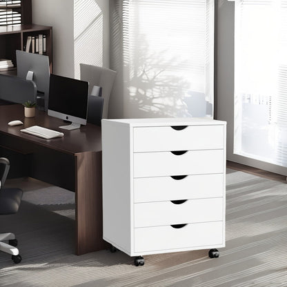 Multi-Drawer Rolling Bathroom Storage Cabinet, Freestanding Storage Cupboard detail image - detail view 14