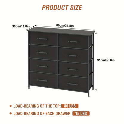 Dresser shown in the Black, 8-Drawers option