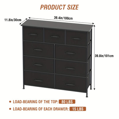 Dresser shown in the Black, 9-Drawers option