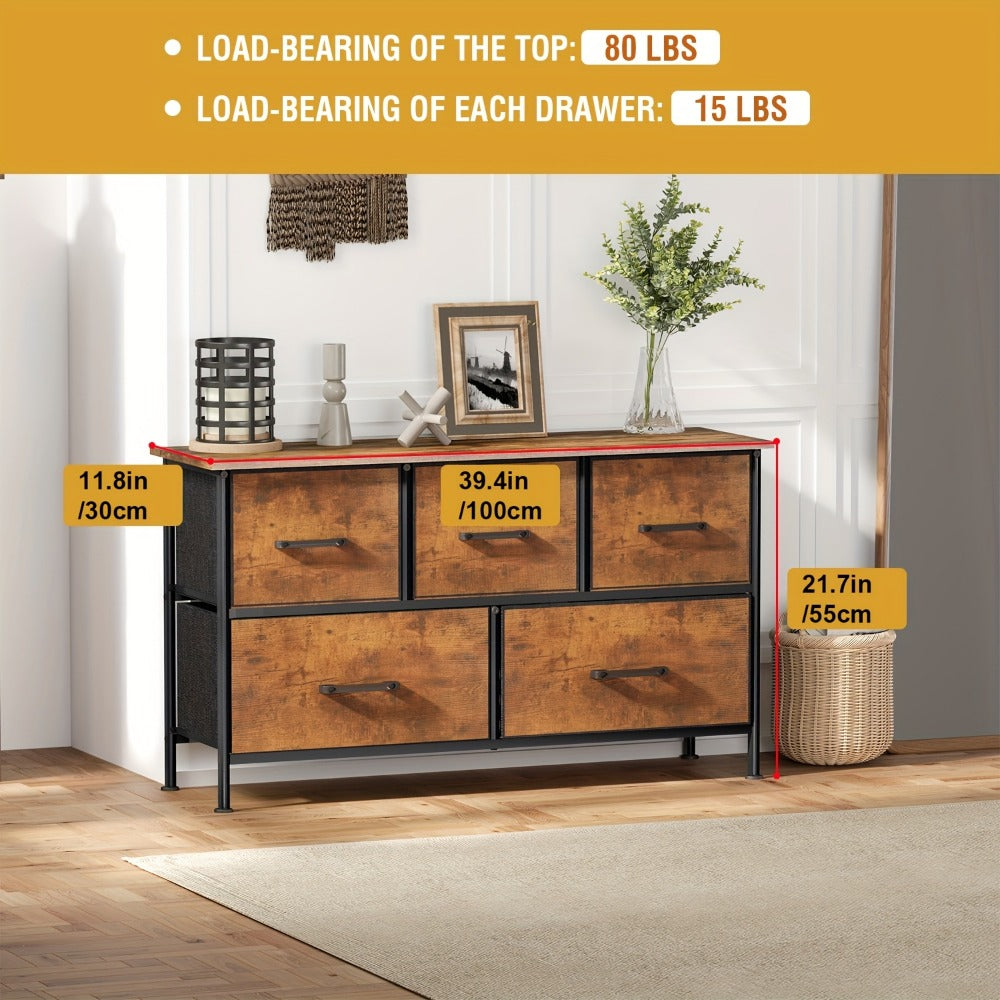 Multi-Drawer Wood Dresser with Storage Drawers and Multiple Color Options for Bedroom detail image - detail view 13