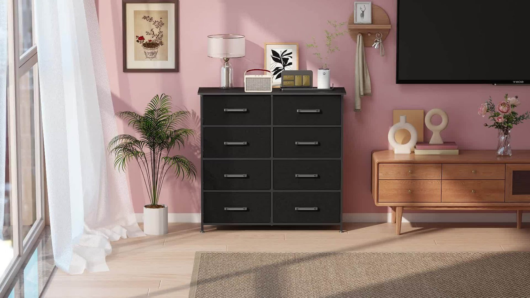 Multi-Drawer Wood Dresser with Storage Drawers and Multiple Color Options for Bedroom detail image - detail view 14