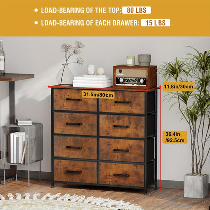 Multi-Drawer Wood Dresser with Storage Drawers and Multiple Color Options for Bedroom detail image - detail view 15