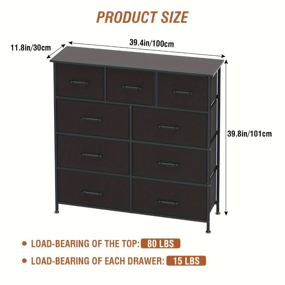 Multi-Drawer Wood Dresser with Storage Drawers and Multiple Color Options for Bedroom detail image - detail view 3
