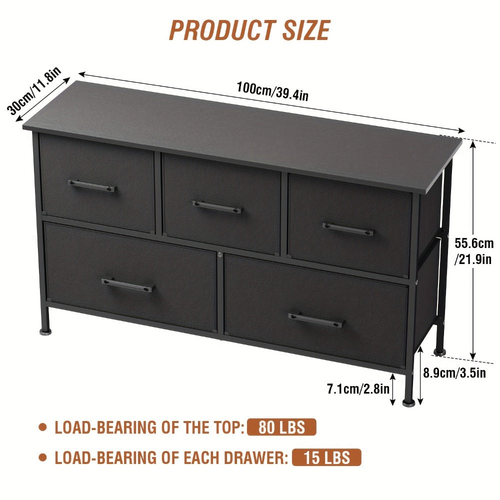Multi-Drawer Wood Dresser with Storage Drawers and Multiple Color Options for Bedroom detail image - detail view 5