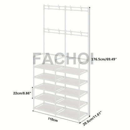 Multi-Layer Freestanding Shoe Rack, Closet Shoe Shelf for Entryway detail image - detail view 11
