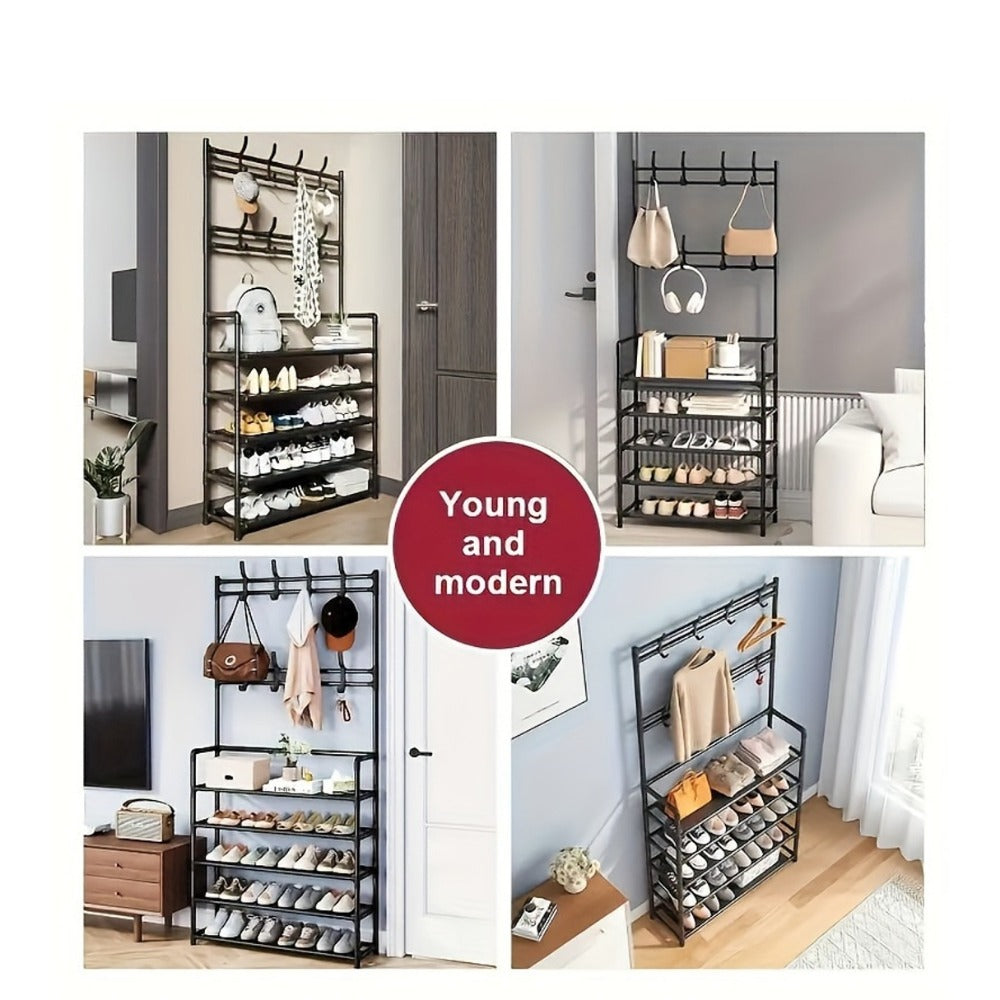 Multi-Layer Freestanding Shoe Rack, Closet Shoe Shelf for Entryway detail image - detail view 12