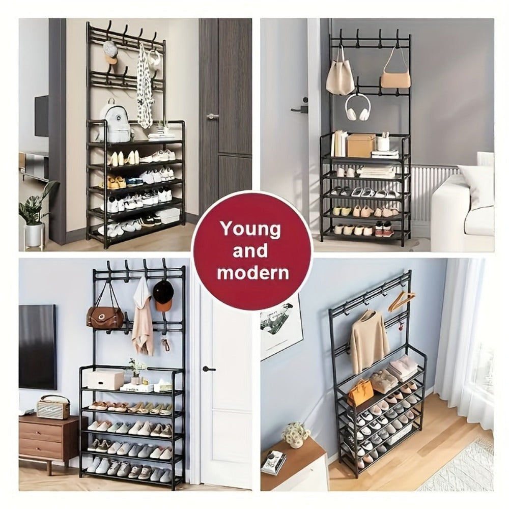 Multi-Layer Freestanding Shoe Rack, Closet Shoe Shelf for Entryway detail image - detail view 15