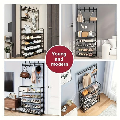 Multi-Layer Freestanding Shoe Rack, Closet Shoe Shelf for Entryway detail image - detail view 15