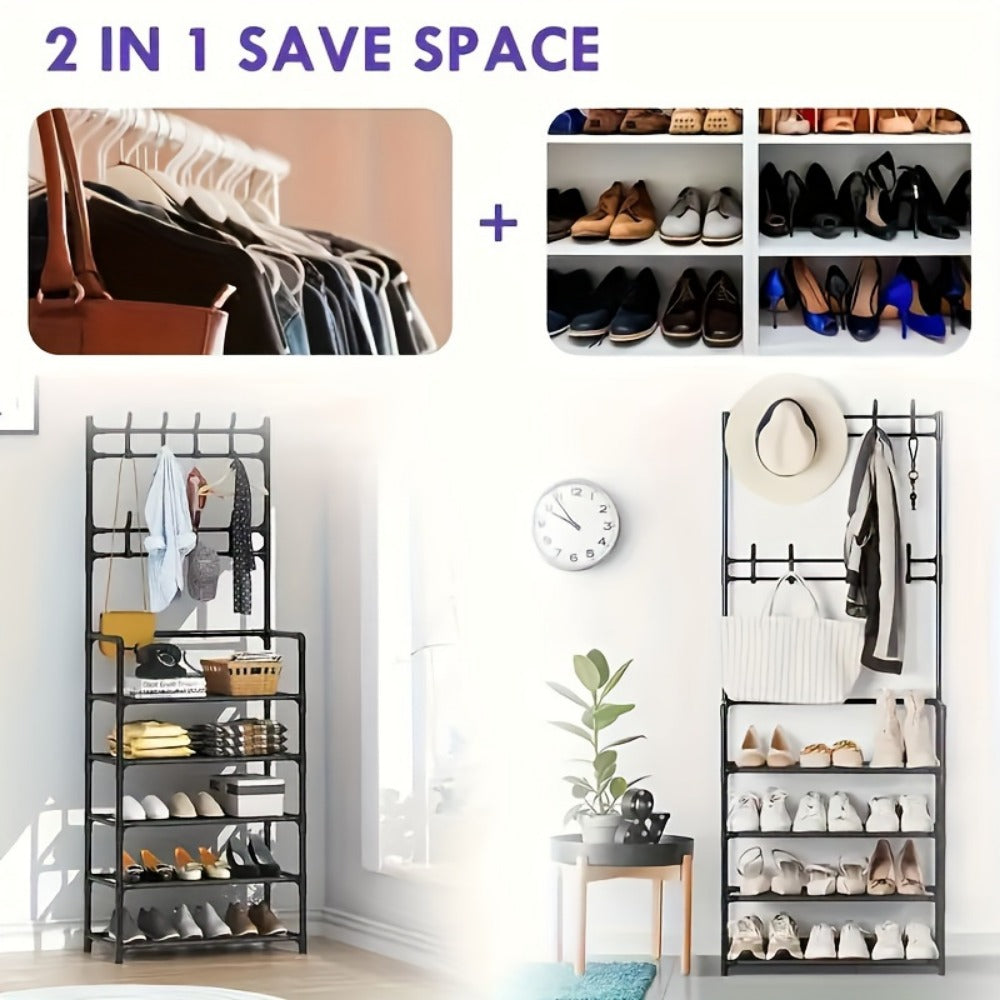 Multi-Layer Freestanding Shoe Rack, Closet Shoe Shelf for Entryway detail image - detail view 8