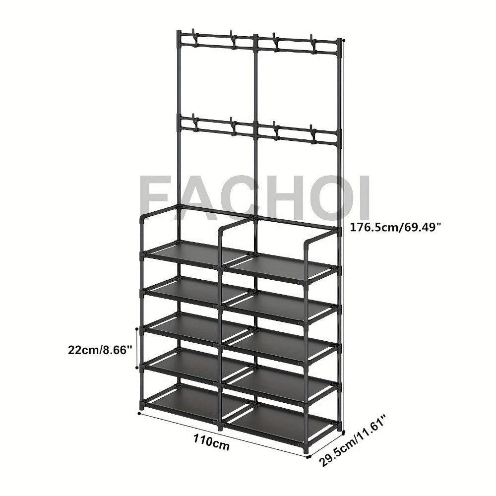 Multi-Layer Freestanding Shoe Rack, Closet Shoe Shelf for Entryway detail image - detail view 9