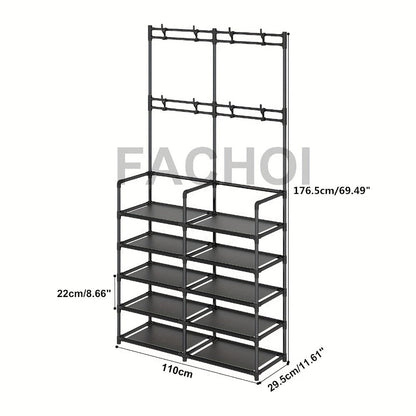 Multi-Layer Freestanding Shoe Rack, Closet Shoe Shelf for Entryway detail image - detail view 9