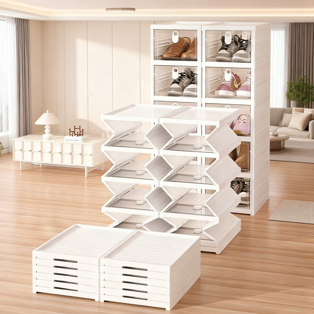 Multi-Layer Space-Saving Shoe Organizer with Stackable Design for Entryway detail image - detail view 7