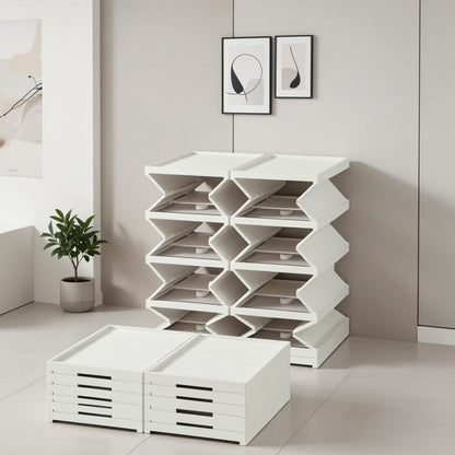 Multi-Layer Space-Saving Shoe Organizer with Stackable Design for Entryway detail image - detail view 8