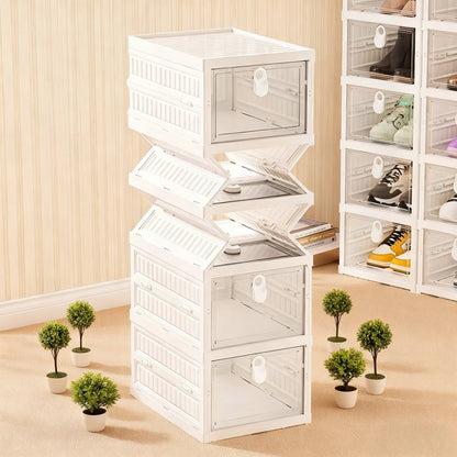 Shoe Organizer, Foldable 5/6 Layer with Flip Transparent Door, Space-Saving Stackable Shoe shown in the main product view