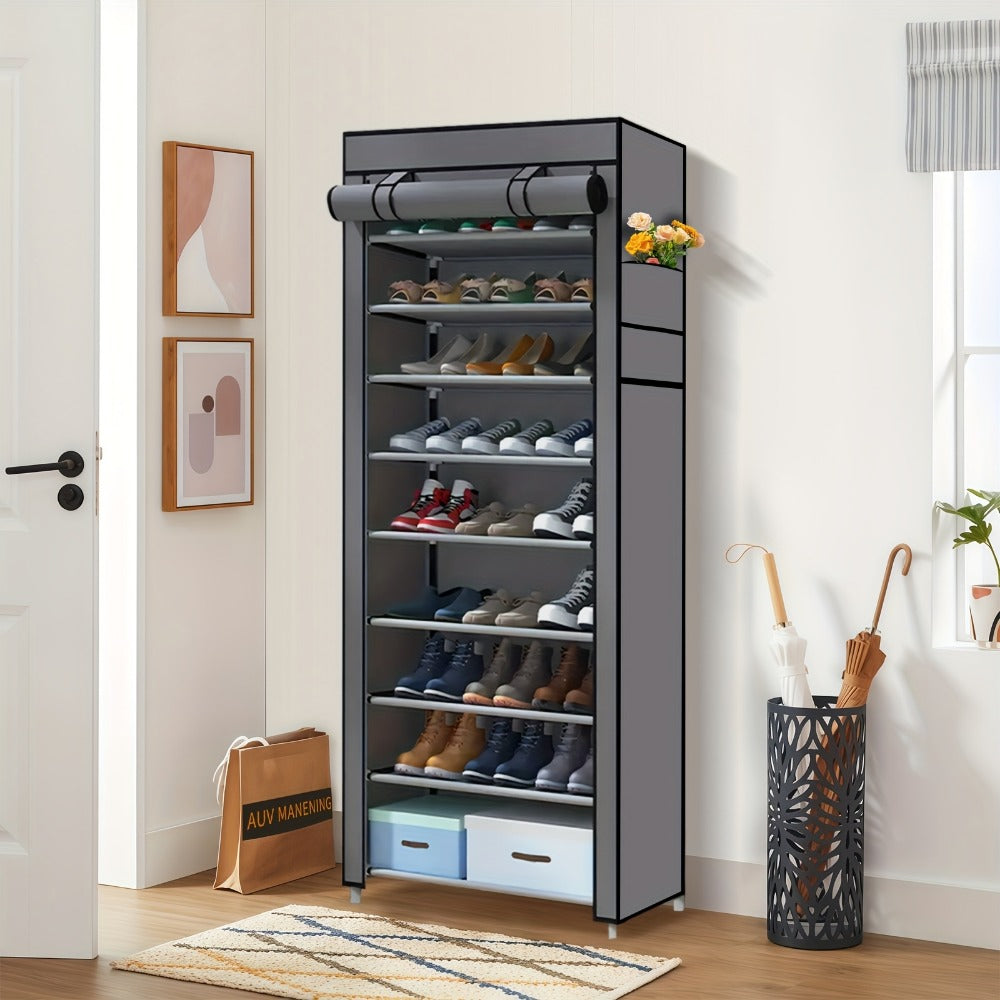 Multi-Tier Fabric Shoe Cabinet with Tool-Free Assembly for Entryway detail image - detail view 14